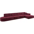 Produktbild: ECKSOFA Ottomane Rechts IREA-L3-v4 - 412x165x77 cm Bordeauxrot