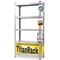 Produktbild: KARAT Schwerlastregal Grizzly - Bis zu 1250 kg Traglast - Schnelle Montage durch Stecksystem - 200 x 120 x 60 cm - Verzinkt