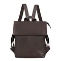 Produktbild: STILORD Charlie Vintage Lederrucksack Braun Mittelgroßer Daypack für Damen Herren 13,3 Zoll Laptop Rucksack aus Echtem Leder Farbe:matt - Dunkelbraun