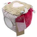 Produktbild: Baby Stoffwürfel rosa Würfel mit Spiegel Rassel Spielwürfel Babyspielzeug