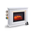 Produktbild: BALDERIA Elektrokamin Baldur - Standkamin mit Heizung 2000 W, weiß