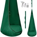 Produktbild: MAMOI® Hängesessel Kinder aus Velvet – Hängekokon & Cocoon Hängehöhle für Kinder, Hängesack mit Kissen & Haken, weicher Velvet-Sitz, Kinde... - Grün