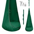 Produktbild: MAMOI® Samtkokon – Hängesessel für Innenräume mit weichem Kissen, eleganter Hängesitz mit Griffen, Premium-Samt, robuste Konstruktion mit Aufhängeelement