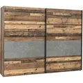 Produktbild: Schwebetürenschrank - Old Wood Vintage - Betonoptik - 2 Türen - 269,9 cm