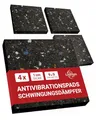 Produktbild: LouMaxx Antirutschmatte Waschmaschine 4er Set 9cm x 9cm - Gummimatte – 1 cm dicke und rutschfeste Antivibrationsmatte Made in Germany Waschmaschinen Unterlage auch für Trockner und andere Geräte