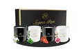 Produktbild: Luana Rose Duftkerze Aromakerze Geschenkset Duft Sojawachs Kerze (4-tlg), 4 Verschiedene Düfte Rose, Pear Lily, Eucalyptus und Erdbeere je 70g