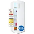 Produktbild: Exquisit Kühlschrank ohne Gefrierfach, 241 Liter, 5 Ablagen, Türanschlag wechselbar, Gemüsefach, Temperaturregelung, Handgriff, KS320-V-H-050D weiss