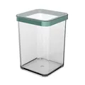 Produktbild: Rotho Loft quadratische Vorratsdose 1l mit Deckel und Dichtung, Kunststoff (SAN) BPA-frei, türkis/transparent, 1l (10.0 x 10.0 x 14.2 cm)