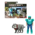 Produktbild: Minecraft JFR71 Movie Core Scale Steve und Wolf Actionfiguren-Set, 10,2 cm, 2 Stück