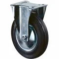 Produktbild: Bockrolle Gummi 200mm 138x109mm 205kg Tragkraft Rollen Rolle Lenkrollen Rad TOP