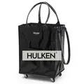 Produktbild: HULKEN - (Medium, Schwarze) Wiederverwendbare Einkaufstasche auf Rädern. Der Einkaufswagen trägt bis zu 30 kg. Der klappbare Einkaufstrolley hat robuste Griffe und Reißverschluss.