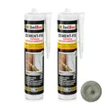 Produktbild: Isolbau Zement-Fix 2 x 300 ml Zementgrau Express Reperaturmörtel - Dichtungsmasse für Fugen & Risse im Innen- & Außenbereich, Kartusche