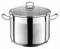 Produktbild: GSW Jumbo Suppen-Topf Kochtopf mit Glasdeckel Edelstahl 17 Liter NEU