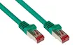 Produktbild: Good Connections Cat. 6 Ethernet LAN Patchkabel mit Rastnasenschutz RNS, S/FTP, PiMF, PVC, 250Mhz, Gigabit-fähig (10/100/1000-Base-T Ethernet Netzwerke), für Patchfelder, Patchpanels, Switch, Router, Modems, grün, 0,15m