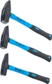 Produktbild: Hammer 3 x Schlosserhammer Set 300g 500g 800g mit Fiberglasstiel DIN 1041