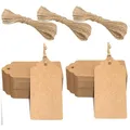 Produktbild: Geschenkanhänger Kraftpapier Braun 200 Stück Juteschnur DIY Verpackung