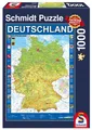 Produktbild: Puzzle PQ 1000 Mapa Niemiec G3