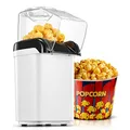 Produktbild: HOUSNAT Popcornmaschine, 1200W Heißluft Popcorn Maker ohne Öl, 2 Minuten Schnell Produktion, für Zuhause Filme und Weihnachten Partys, Weiß