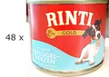 Produktbild: (EUR 6,19 / kg) Rinti Gold mit echten Geflügelherzen Hundenassfutter: 48 x 185 g