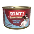 Produktbild: 4000158910349 RINTI Gold Poultry hearts - Nassfutter für Hunde - 185g RINTI