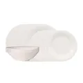Produktbild: vivo - Villeroy & Boch Group – Essential White Dinner Set 18 tlg. Weiß, Spülmaschinenfest, Mikrowellensicher, Geschirr Set für 6 Personen, Müslischalen, Speiseteller, Dessertteller, Premium Porzellan