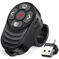 Produktbild: Fingerring Wireless Presenter für Präsentationen Fernbedienung Laptop Powerpoint Wiederaufladbar, 2-in-1 USB Typ C Präsentation Fernbedienung Präsentator Pointer für Windows Mac Linux