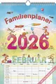 Produktbild: Alpha Edition - Familienplaner Cartoon 2026 - Bildkalender 23,7x34 cm - 6 Spalte