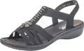 Produktbild: Rieker Damen Sandalen Sandaletten Slingback 60806, Größe:42 EU, Farbe:Schwarz