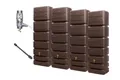 Produktbild: 4rain SLIM WOOD DECOR Wandtank-Set 1400 Liter darkwood