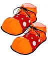 Produktbild: Horror-Shop Riesige Clown Schuhe mit Punkten - Kostümzubehör für Karneval