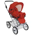 Produktbild: EICHHORN Kinderwagen Buggy Sportwagen mit Lederriemengestell und Schieberhöhenverstellung, Blickrichtung wechselbar, Stoff Rot (ECCO-Rad)