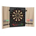 Produktbild: KLARFIT Dartmaster 180 Dartscheibe Dartautomat Softtip Türen beige 10030462