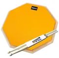 Produktbild: keepdrum DPOR12 Übungspad Practice Pad Orange 12 Zoll + Drumsticks