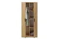 Produktbild: en.casa Kleiderschrank »Eiselfing« 2 Türen, 1 Stange, 4 Fächer 176x80x52 cm Eiche
