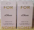 Produktbild: (329,90 € / L),  s.Oliver SCENT OF YOU FOR WOMEN,  2x 50 ml Eau de Toilette, OVP
