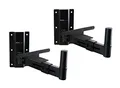 Produktbild: Gator Frameworks Verstellbare Wandhalterung für Studiolautsprecher, kompatibel mit 38-mm- und 35-mm-Lautsprecherständern – Tragkraft 100 lb, Schwarze Oberfläche (GFW-SPK-WM100)