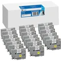 Produktbild: G&G 20x Schriftband 9mm x 8m sw- ws komp. m. Brother TZe-221 (0.90 cm, Schwarz, Weiss) (RL-B-T221P-BK/WT20packs)