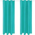 Produktbild: Arsvita 2er Pack Gardine Blickdicht Alessia mit Universalband 140 cm x 145 cm Türkis