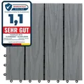 Produktbild: FLOORDIREKT Terrassenfliese Classic - Witterungsbeständig & Pflegeleicht - Grau - 30 x 30 cm - 11er Set