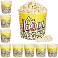 Produktbild: 48 X Popcorn Eimer, Popcorn Behälter Kunststoff, Popcornkübel Wiederverwendbar, 2,8 L, Retro Popcornbecher, Gelb