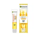 Produktbild: Garnier Vitamin C Sonnenschutzcreme, Unsichtbar aufhellendes Fluid, LSF 50+, Schützt und korriegiert Schäden durch die Sonne, Für Gesicht & Hals, Vegan, Für alle Hauttypen, Daily UV Invisible, 40 ml