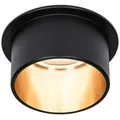Produktbild: Paulmann LED Einbauleuchte 3-Step-Dim Gil Coin   IP44 rund 68mm  Coin 6W 470lm 230V dimmbar 2700K Schwarz matt#Gold 93378