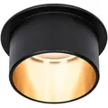 Produktbild: Paulmann LED Einbauleuchte GIL Coin 3StepDim, IP44, rund, starr, 230V, 6W 2700K 470lm, 3step dimmbar, Schwarz matt / Gold PAUL-93378