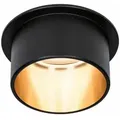Produktbild: PAULMANN LED Einbauleuchte 3-Step-Dim Gil Coin   IP44 rund 68mm  Coin 6W 470lm 230V dimmbar 2700K Schwarz matt Gold