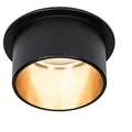 Produktbild: Paulmann 93378 LED Einbauleuchte 3-Step-Dim Gil Coin IP44 68mm 6W 470lm 230V 2700K Schwarz matt/Gold