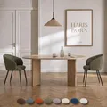 Produktbild: Haris Børn® Esszimmerstühle (2er Set) Grün - Bequeme Polster Esszimmerstühle mit Armlehne - Premium Esstisch Stühle & Wohnzimmer Stühle - Moderne Esszimmerstühle 30 Tage risikofrei testen