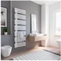 Produktbild: Schulte Badheizkörper Emma Design-Heizkörper, 176x60 cm, Anschluss unten, Weiß, 787 Watt, Handtuchwärmer weiß 60 cm x 176.4 cm x 10 cm