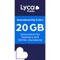 Produktbild: Lycamobile Lyca Mobile International Plus S Ultra Prepaid SIM Karte ohne Vertrag inkl. 20 GB Datenvolumen