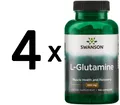 Produktbild: 4 x Swanson L-Glutamine, 500mg - 100 caps (169,95 EUR/kg)