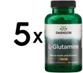 Produktbild: 5 x Swanson L-Glutamine, 500mg - 100 caps (167,96 EUR/kg)